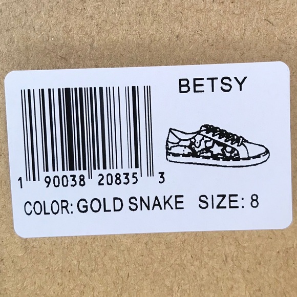 NEW Vintage Havana Betsy Golden Snake Sneakers - Picture 11 of 13